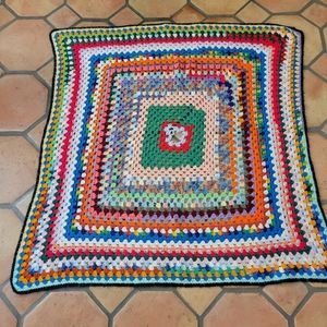 Vintage Granny  Crochet  Colorfull Afghan  Throw